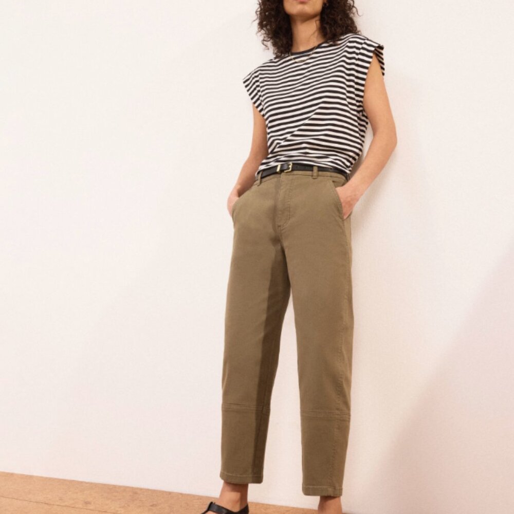 EVERLANE The Utility Barrel Pant - Dark Moss (Army Green) - Size 4 - NWT